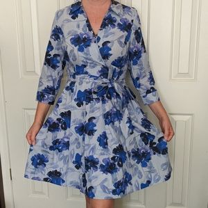 Blue floral Ivanka Trump dress